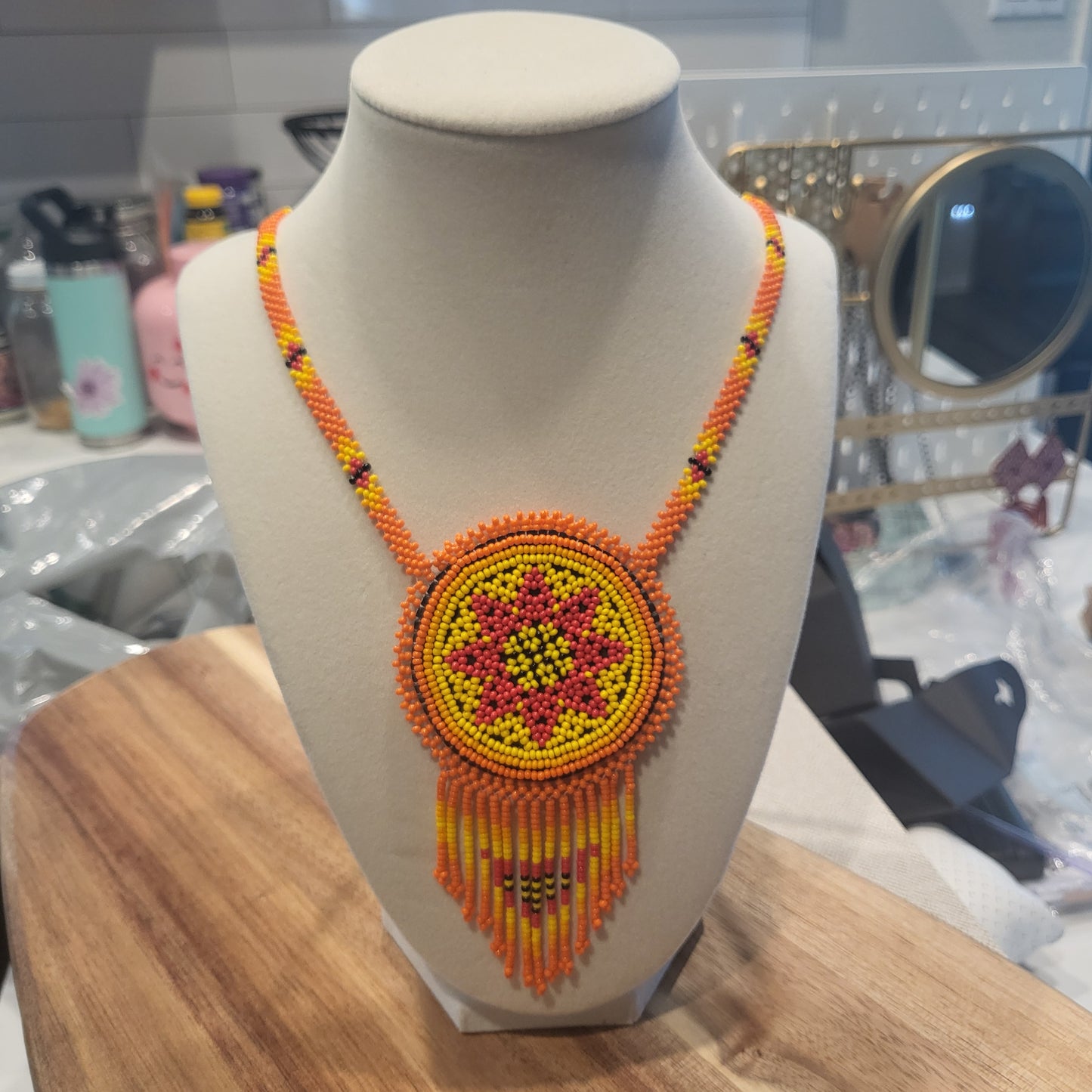 SOL HUICHOL NECKLACE