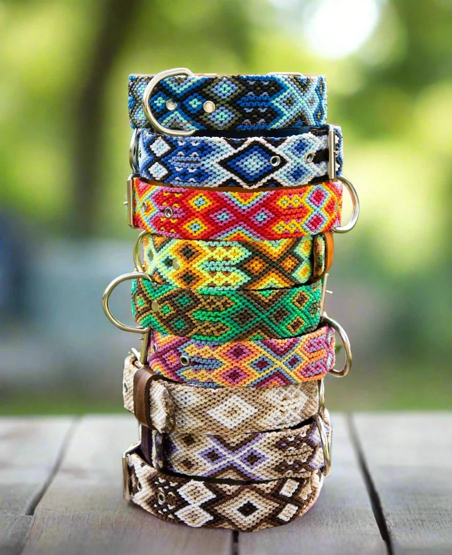 (Peekarte)DOG COLLAR - HANDWOVEN