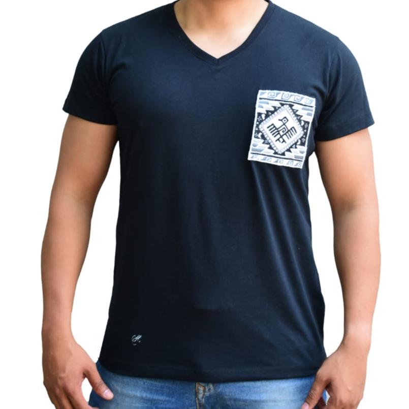 Men's Cotton T-Shirt with Embroidered Pocket