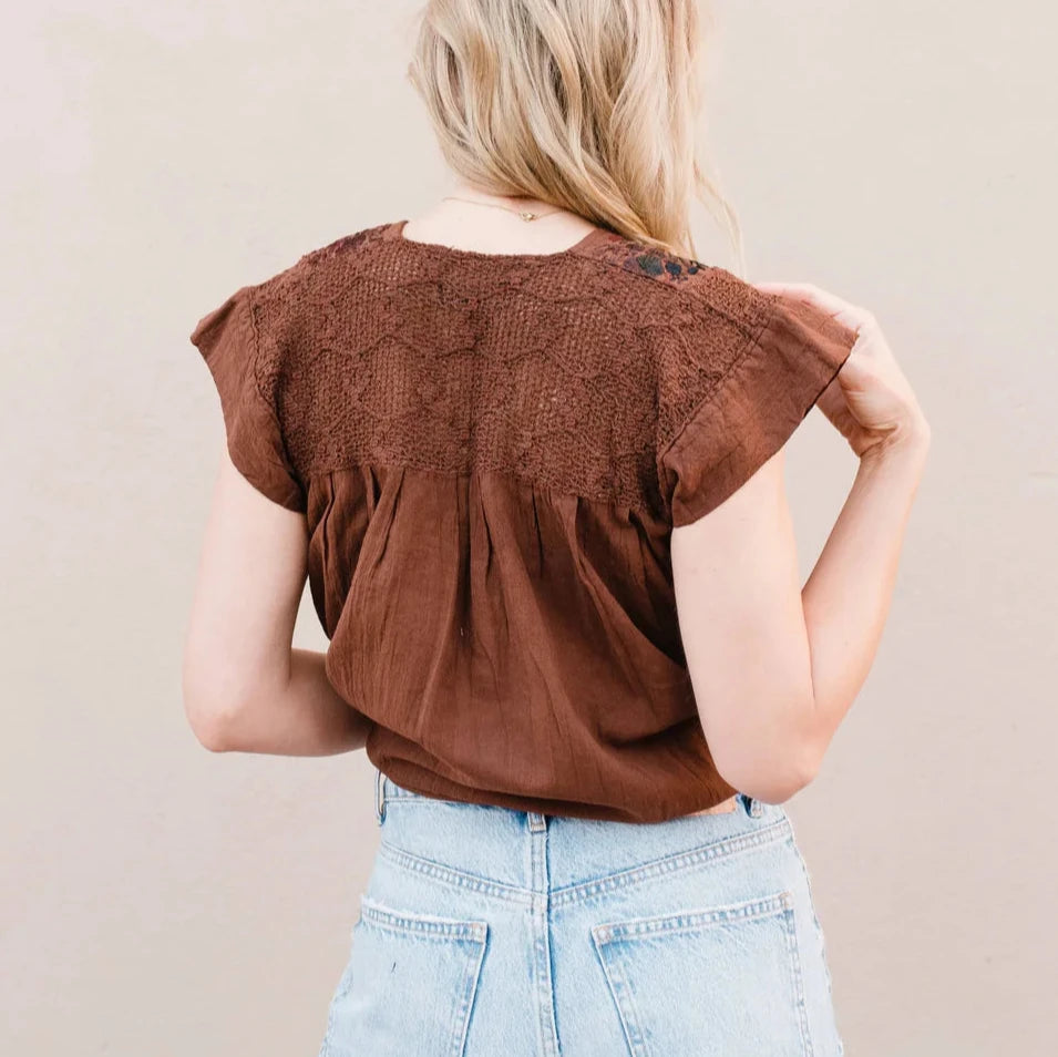SAN ANTONIA BLOUSE (CAP SHORT SLEEVE)