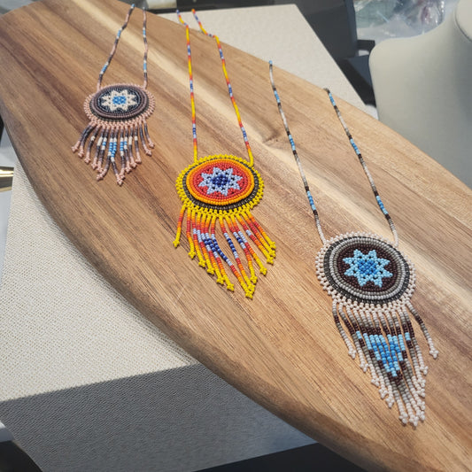 SOL HUICHOL NECKLACE