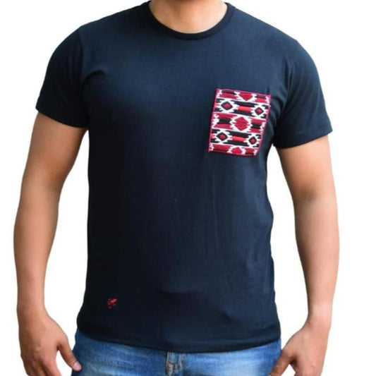 Men's Cotton T-Shirt with Embroidered Pocket