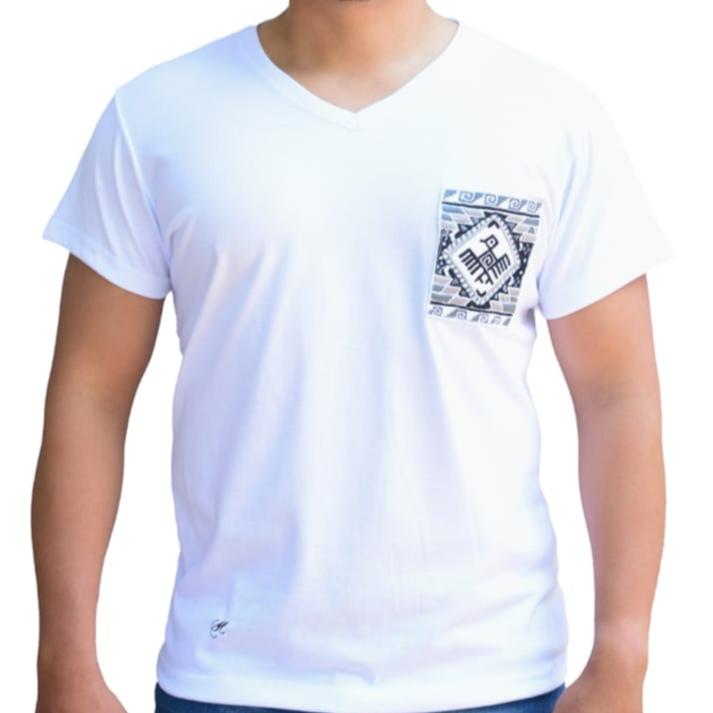 Men's Cotton T-Shirt with Embroidered Pocket
