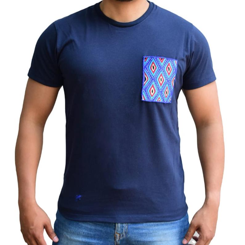 Men's Cotton T-Shirt with Embroidered Pocket