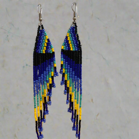 HAND-BEADED CHAQUIRA EARRINGS (CASCADA)