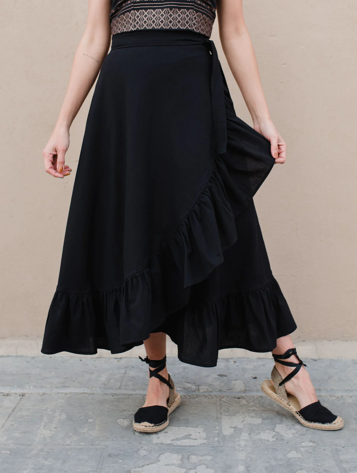 FALDA BAILA - FLARED WRAP SKIRT