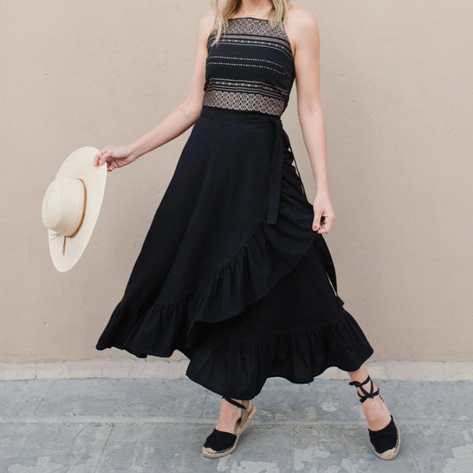 FALDA BAILA - FLARED WRAP SKIRT