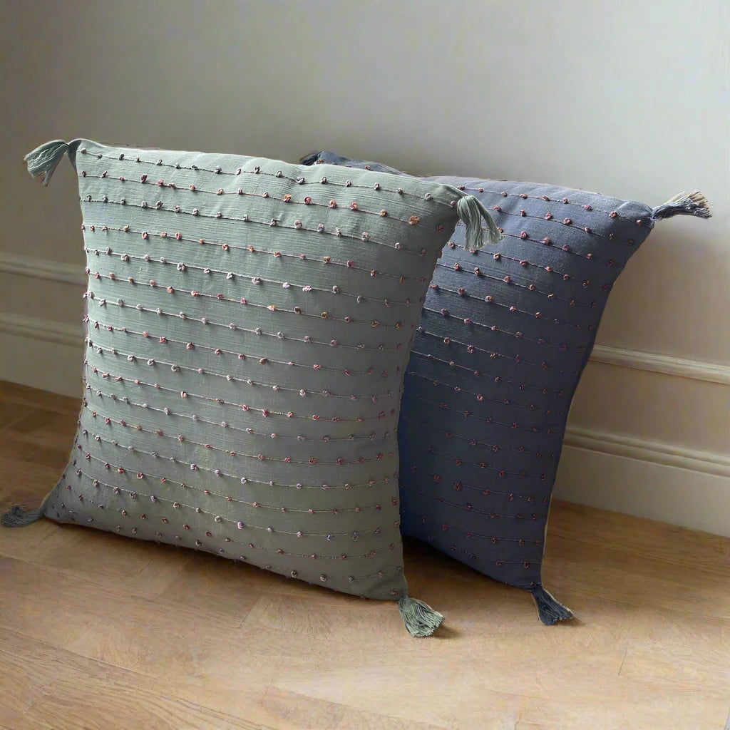 MEXICAN DECORATIVE PILLOW COVER -  KNOTTED