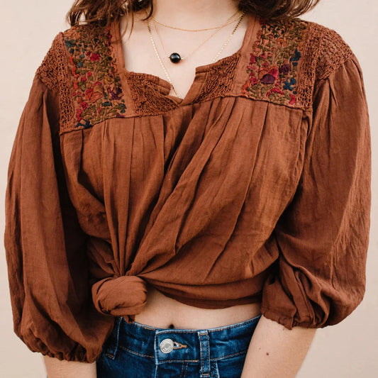 SAN ANTONIA BLOUSE  (SHORT SLEEVE)